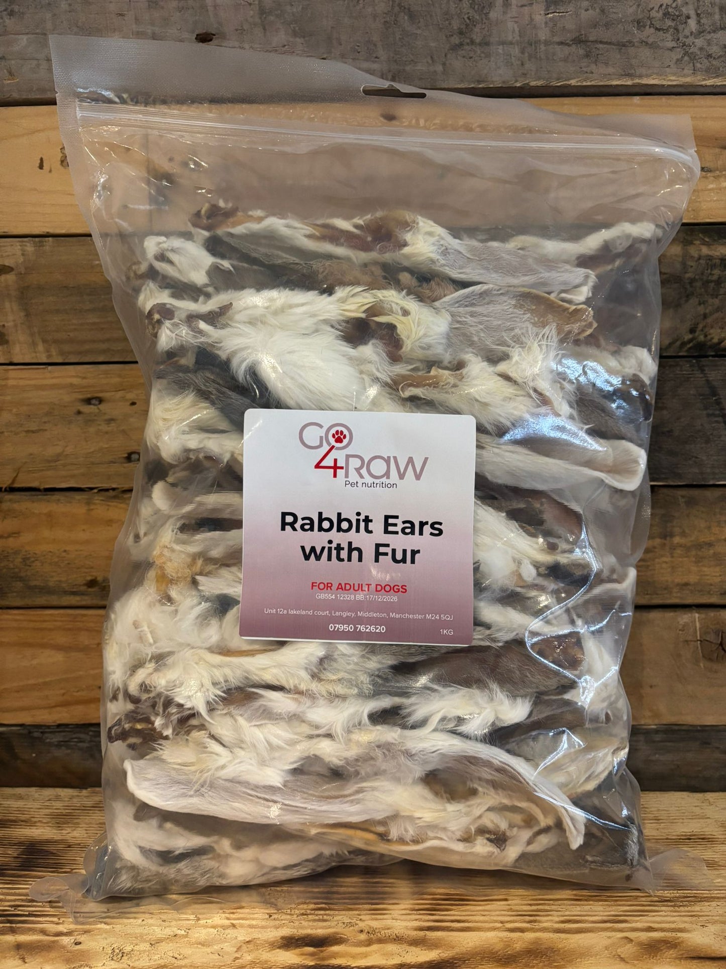 1KG Rabbit Ears with Fur